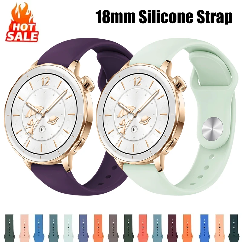Fossil Smartwatch Accessories - 18mm Siliconen Horlogeband Voor Huawei Horloge