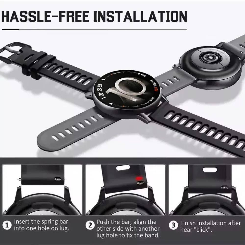 20mm 22mm Siliconen Band voor  - Smartwatch X2 recensie en prijs