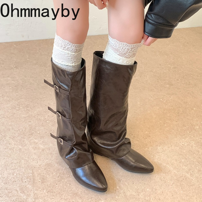Dames leren kniehoge laarzen m - Leather Classic Strap recensie en prijs