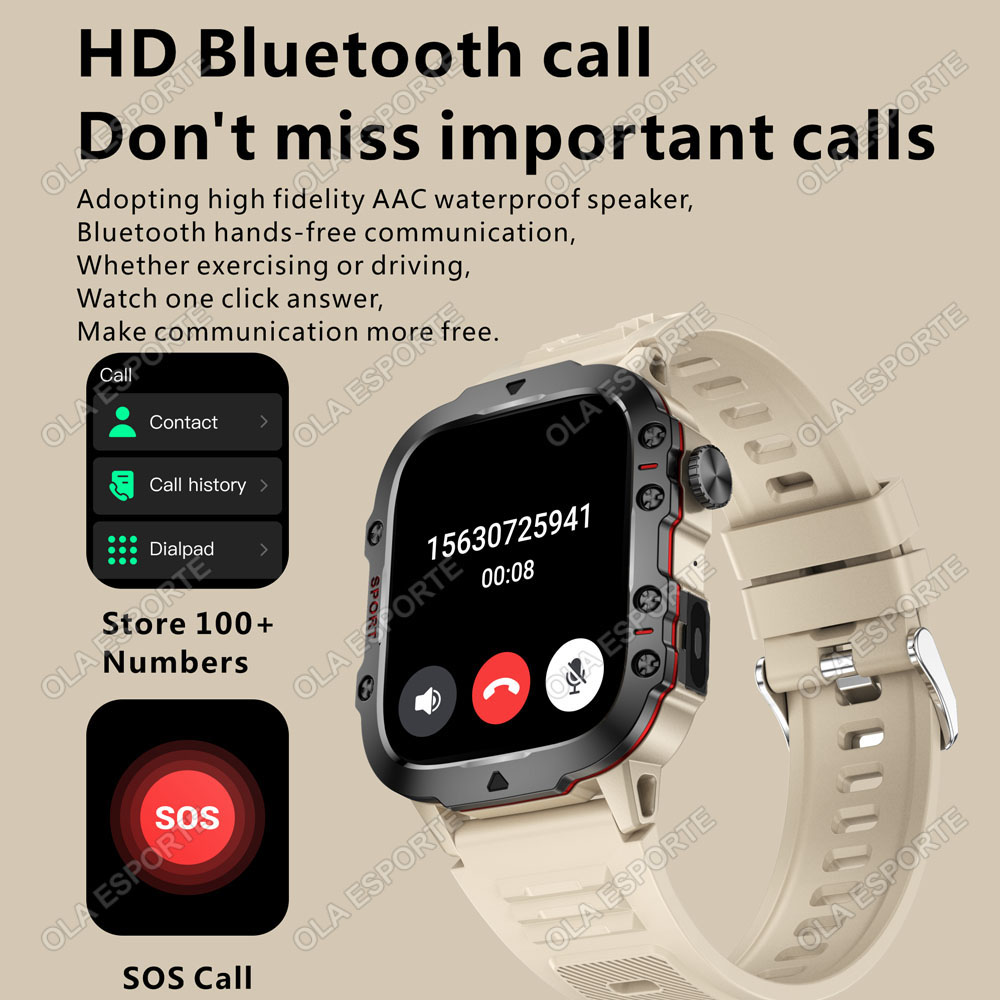 2026 Nieuw Militair Smartwatch - Smartwatch Custom recensie en prijs